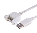 L-COM UPMAA-03M USB Cable A PLUG-A Rcpt 11.8" New