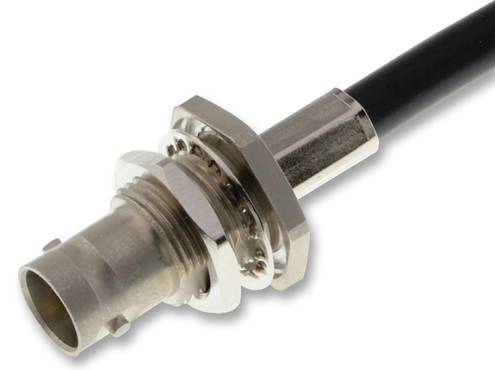 Radiall R142334700 RF / Coaxial Connector BNC Straight Bulkhead Jack Crimp 75 ohm Beryllium Copper