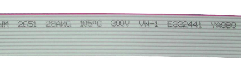 PRO Power R2651DTSY10SC85 Ribbon Cable Per Metre Unscreened 10 Core 28 AWG