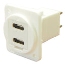 Cliff Electronic Components CP30212XW CP30212XW USB Adapter Plain Hole Dual Type C Receptacle Plug Feedthrough