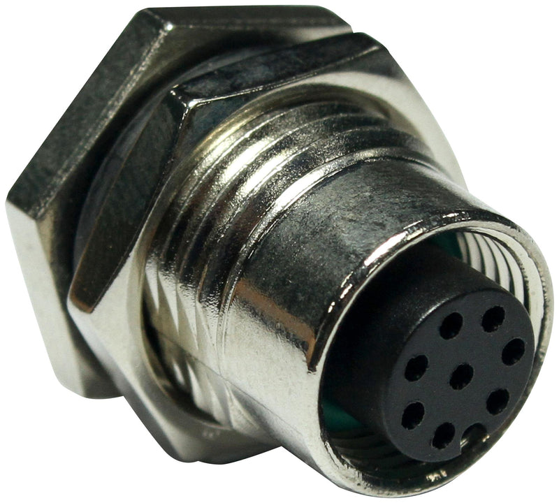 Amphenol LTW M12A-08PFFP-SF8001 Sensor Connector 8 Pole M12 Receptacle M Series Contacts PCB Socket