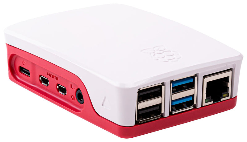 RASPBERRY-PI PI4B_CASE_RED/WHITE Raspberry Pi Accessory 4 Model B Official Case Plastic Red/White