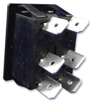 Arcolectric (BULGIN LIMITED) C1570ALAAA Rocker Switch On-Off-On Dpdt Non Illuminated Panel Mount Black 1550