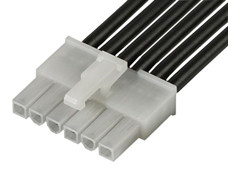 Molex 215322-2063 Cable Assembly Mini-Fit Jr. Plug to 6 Ways 4.2 mm 1 Row 600 23.6 "