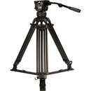 E-Image Two-Stage Aluminum Tripod with GH15 Head & Tripod Dolly Kit (100mm)