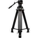 E-Image Two-Stage Aluminum Tripod with GH06 Head & Tripod Dolly Kit (75mm)