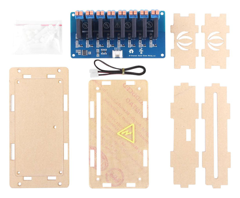 Seeed Studio 103020136 Solid State Relay Board With Cable &amp; Acrylic Shell 8 Channel 5 V Arduino