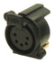 Multicomp PRO MP300405 MP300405 XLR Connector 5 Contacts Receptacle Panel PCB Mount Gold Plated Plastic Body
