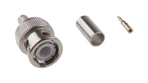 Radiall R141082000 RF / Coaxial Connector BNC Straight Plug Crimp 50 ohm ECO142 RG58 RG141 Brass