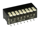 CTS 193-8MSR DIP / SIP Switch 8 Circuits Piano Key Surface Mount Spst 50 V 100 mA