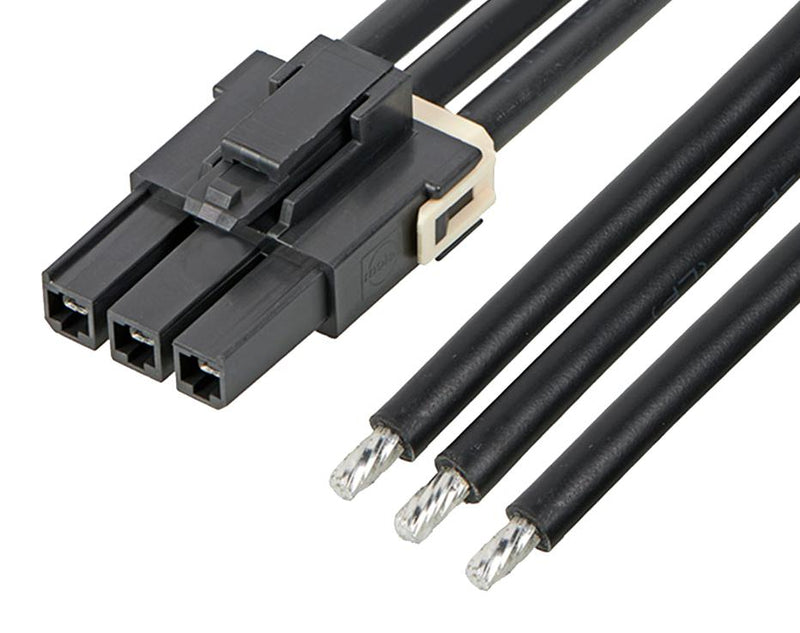 Molex 216401-1033 Cable Assembly Mega-Fit Receptacle to Free End 3 Ways 5.7 mm 1 Row 600 23.6 "