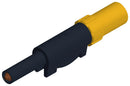 Hirschmann Test and Measurement 931825103 Banana Connector Plug Cable Mount 16 A 60 VDC Nickel Plated Contacts Yellow