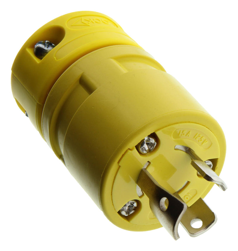 Molex / Woodhead 130141-0044 Power Entry Connector Industrial Electrical AC 15 A Yellow Nylon (Polyamide) Body 125 V