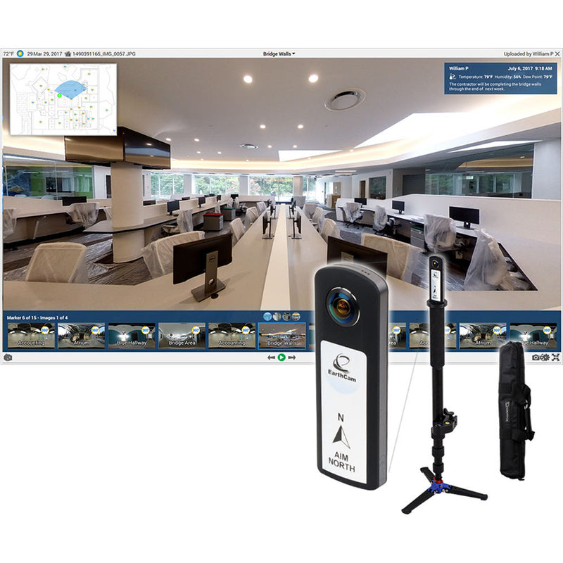 EarthCam 360&deg; VR Site Tour Camera Kit with 1-Month Control Center 8 Subscription