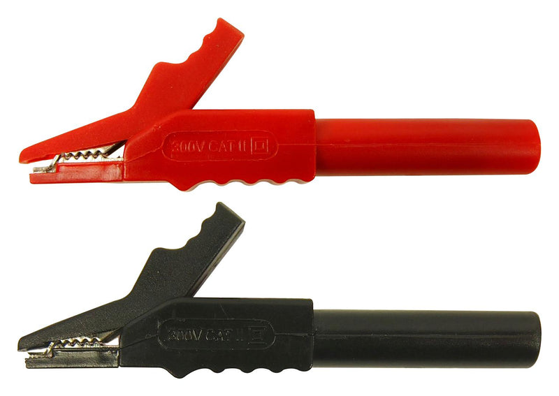 Cliff Electronic Components FCR7960RB Mini Crocodile Clip SET BLACK/RED