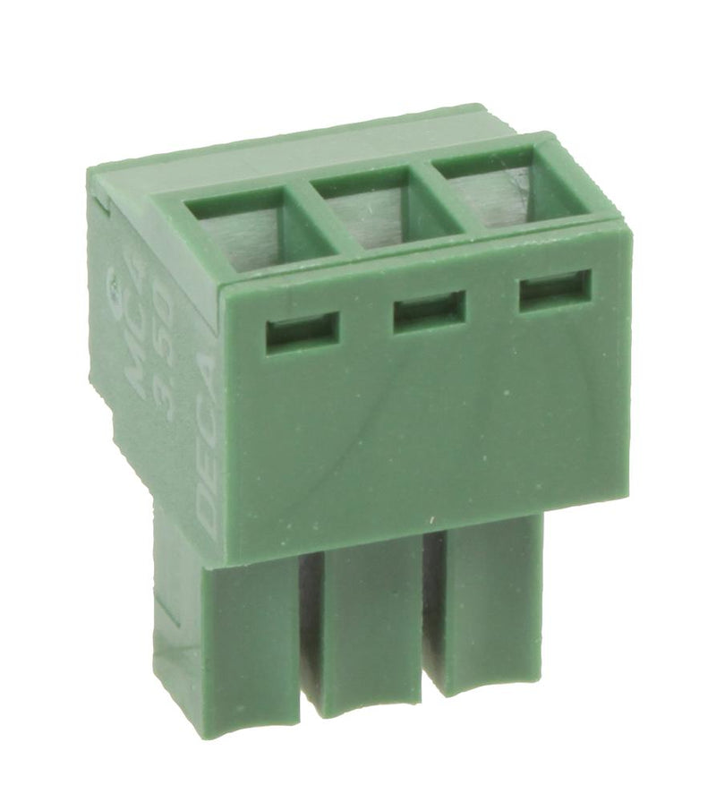 Multicomp PRO MC000057 Pluggable Terminal Block 3.5 mm 3 Ways 26AWG to 16AWG Screw 10 A