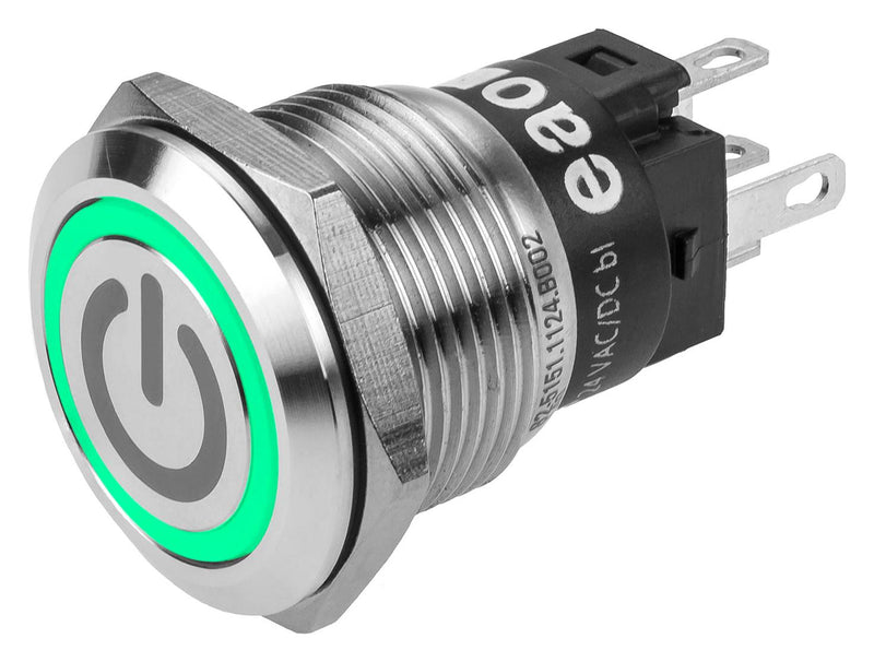 EAO 82-5151.2133.B002 82-5151.2133.B002 Vandal Resistant Switch Engraved Standby 82 19 mm Spdt Maintained Round Flush