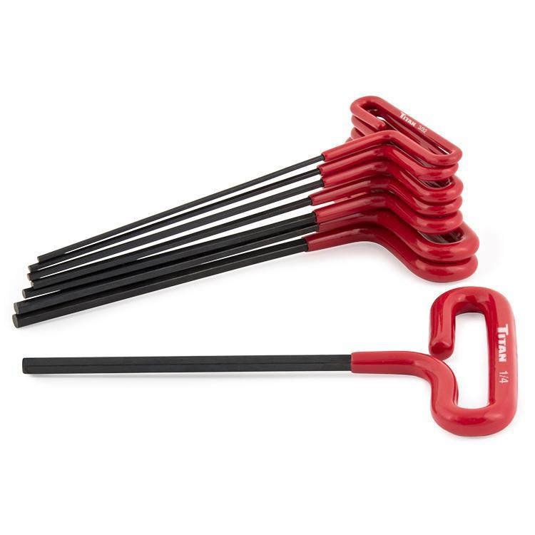 Titan 12768 8 Piece T-Handle Hex Key Set - SAE