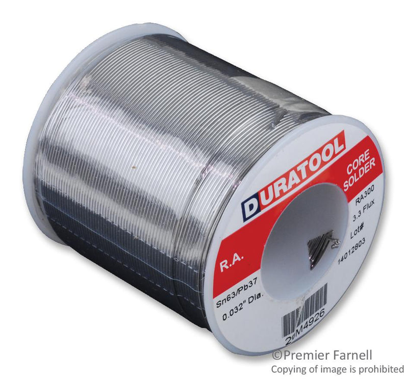 DURATOOL SPC22132 SOLDER WIRE, 63/37 SN/PB, 1LB