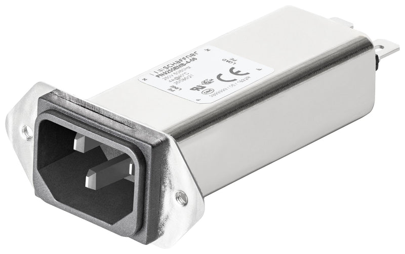 Schaffner FN9255EMB-6-06 IEC Filter C14 0.1 &micro;F 250 VAC Mains 6 A Quick Connect Solder 18 &micro;H