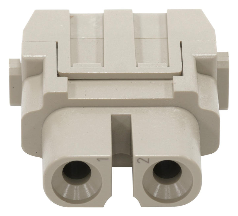 Multicomp PRO MP009486 Heavy Duty Connector MP-HM Inserts Module 2 Contacts Receptacle