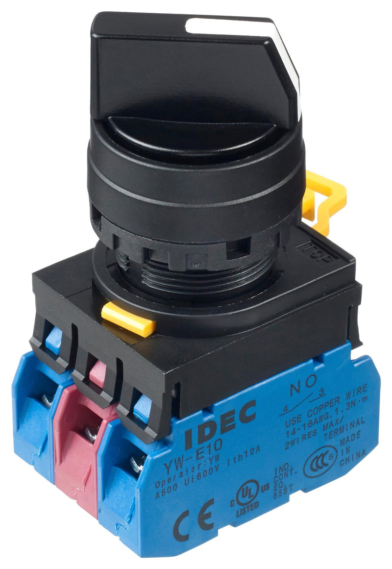 Idec YW1S-32E21 Rotary Switch 3 Position 45 &deg; 10 A 120 V YW Series