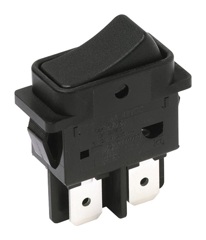 C & K Components DF62J12S215QA Rocker Switch Dpst 16A 250VAC Black