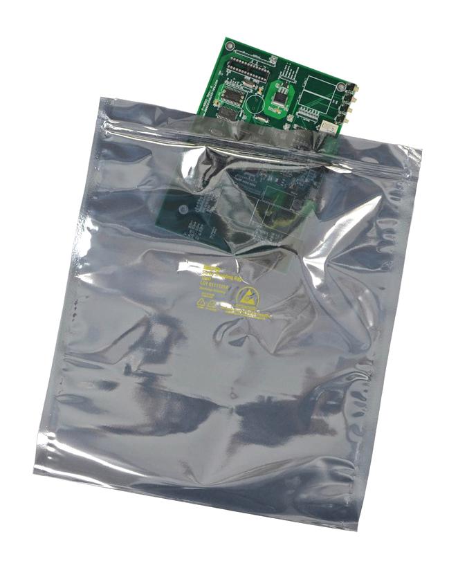 SCS 300412 Antistatic Bag 3000 Series Shielding (Metal-In) Resealable 101.6mm W x 304.8mm L