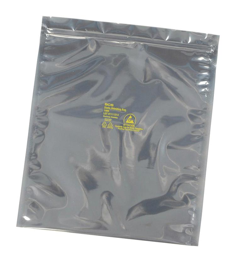 SCS 300412 Antistatic Bag 3000 Series Shielding (Metal-In) Resealable 101.6mm W x 304.8mm L