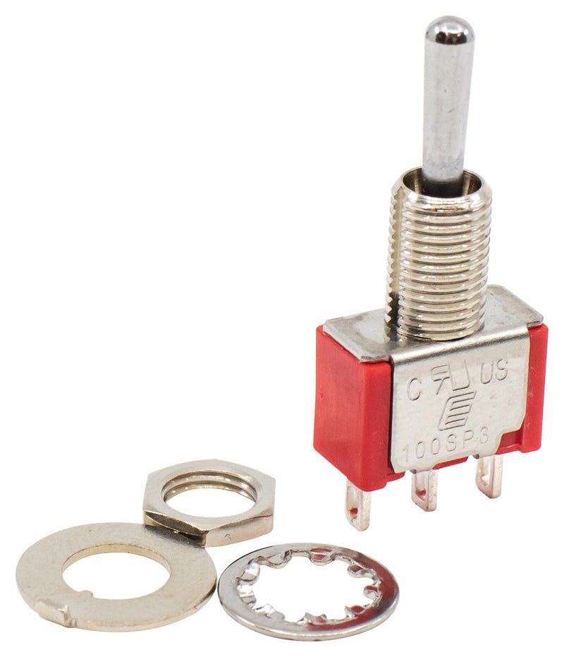 E-SWITCH 100SP3T1B1M1QEH Toggle Switch On-Off-On Spdt Non Illuminated Panel Mount 5 A New