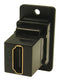 Cliff Electronic Components CP30600GX1 CP30600GX1 Slim Hdmi Socket to Feedthrough Connector Black Plastic 3.2mm Holes