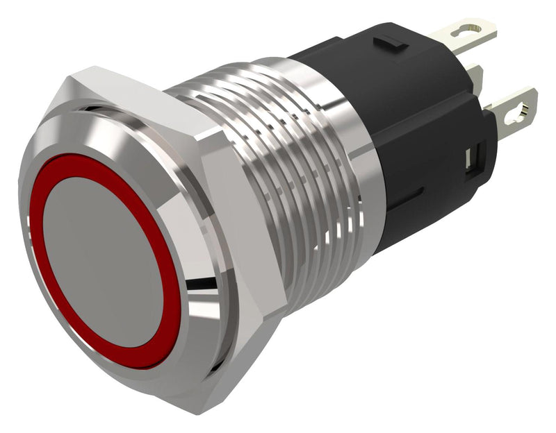 EAO 82-4151.11A4 Vandal Resistant Switch 82 Series 16 mm Spdt Momentary Round Flat Flush Natural