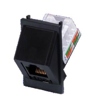 TUK SKMC645BKPT Modular Connector Black RJ45 Jack 1 x (Port) 8P8C Cat6 Snap-In New