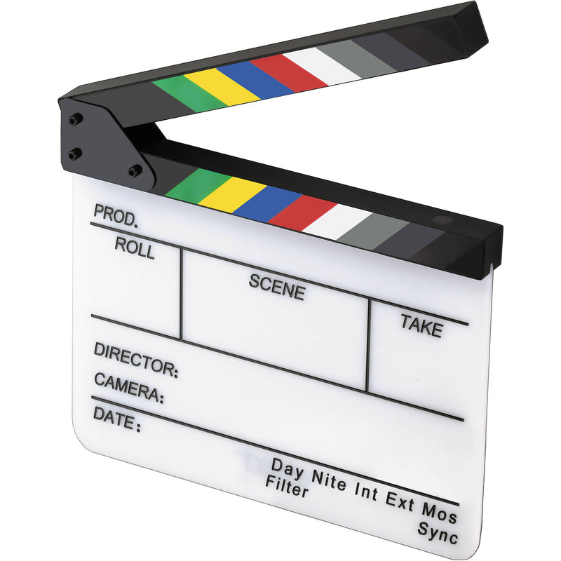 Elvid 7-Section Acrylic Production Slate with Color Clapper Sticks