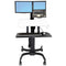 Ergotron WorkFit-C Dual Sit-Stand Workstation (Black)