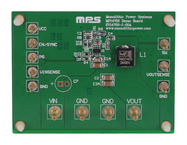 Monolithic Power Systems (MPS) EV1475S-J-00A Evaluation Board MP1475SGJ Management Synchronous Step Down Converter New