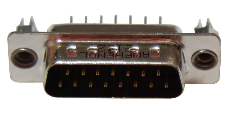 Amphenol Communications Solutions L717SDAH15POL2RM5 D Sub Connector Standard Plug SD Series 15 Contacts DA Solder