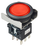Idec LBW6L-A1RT64WR Illuminated Pushbutton Switch Flush Silhouette LBW Series Dpdt On-Off 24 V Red