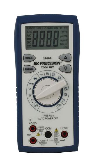 B&amp;K Precision BK2709B BK2709B Handheld Digital Multimeter Kit 2700 Series 6600 Count True RMS Auto Manual 3.75 Digit10 A