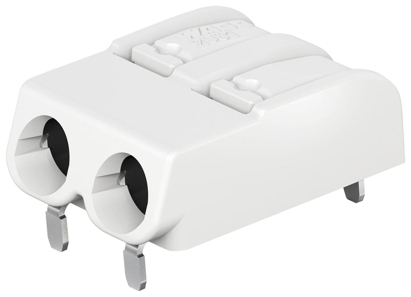 Wago 2061-1642/998-404 Wire-To-Board Terminal Block White 6 mm 2 Ways 20 AWG 16 1.5 mm&Acirc;&sup2; Push In