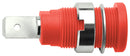 Schutzinger SEB 6452 NI / RT Banana Test Connector Jack Panel Mount 32 A 1 kV Nickel Plated Contacts Red