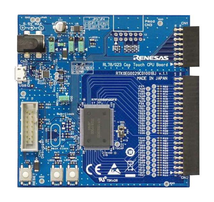 Renesas RTK0EG0030S01001BJ RTK0EG0030S01001BJ Evaluation Kit Capacitive Touch R7F100GSN2DFB 16bit RL78/G23 New