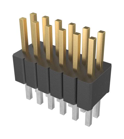 Amphenol Communications Solutions 20021111-00012T4LF Pin Header Vertical Board-to-Board 1.27 mm 2 Rows 12 Contacts Through Hole Straight