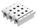 Festo VABM-L1-18S-G38-3 Manifold Rail 3 Outlet G3/8 Vabm Series VUVG-S18 Solenoid/G1/4 In-Line Valves