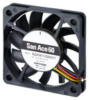 SANYO DENKI - SANACE FANS 9GA0612L9001 Axial Fan, San Ace 60 Series, 12 V, DC, 60 mm, 10 mm, 17 dBA, 8.1 cu.ft/min