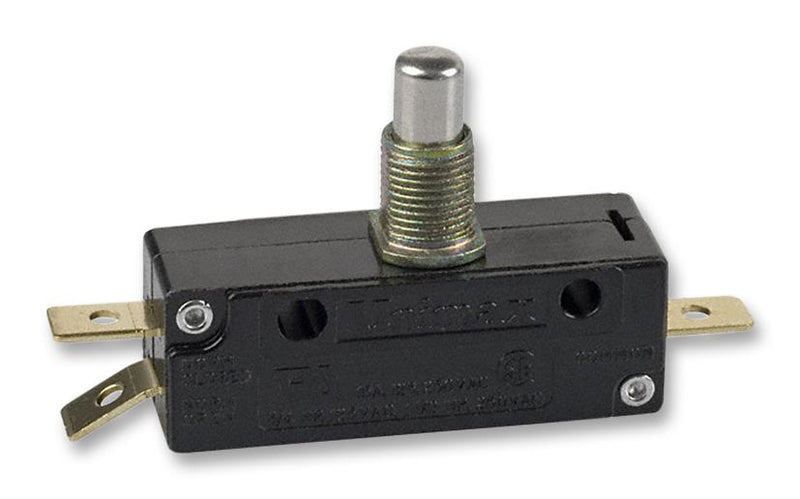 C &amp; K Components ASKHC2J04AC Microswitch Snap Action Overtravel Plunger Spdt Quick Connect 15 A