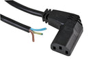 PRO Elec PE01034 PE01034 Mains Power Cord 90&Acirc;&deg; IEC 60320 C13 to Free End 1 m 10 A Black
