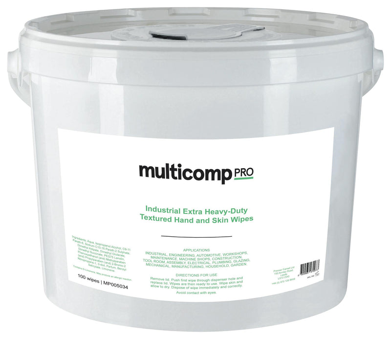 Multicomp PRO MP005034 Wipes Heavy Duty Industrial Multi-Purpose 100 Pack