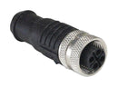 Bulgin Limited PXPTPU12FBF04SCL010PUR PXPTPU12FBF04SCL010PUR Sensor Cable M12 Receptacle Free End 4 Positions 1 m 3.3 ft PXP