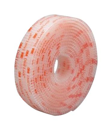 3M SJ356B TRANSLUSCENT 2.5M X 25MM Tape Hook &amp; Loop Dual Lock Series 2.5m Roll Length 25mm Width Transparent